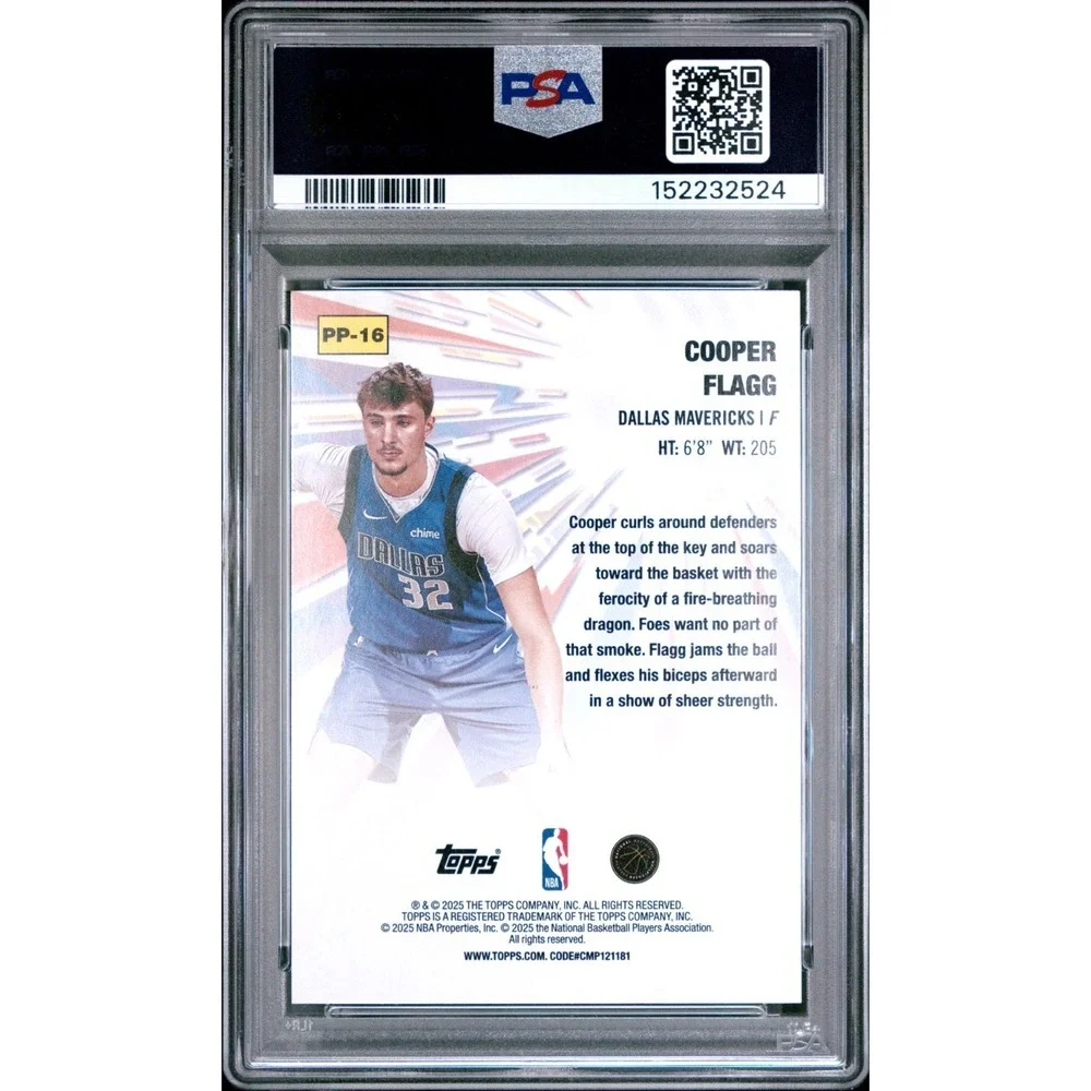 2025 Topps Cooper Flagg RC Power Players PSA 10 GEM MINT 🔥 Mavericks Rookie